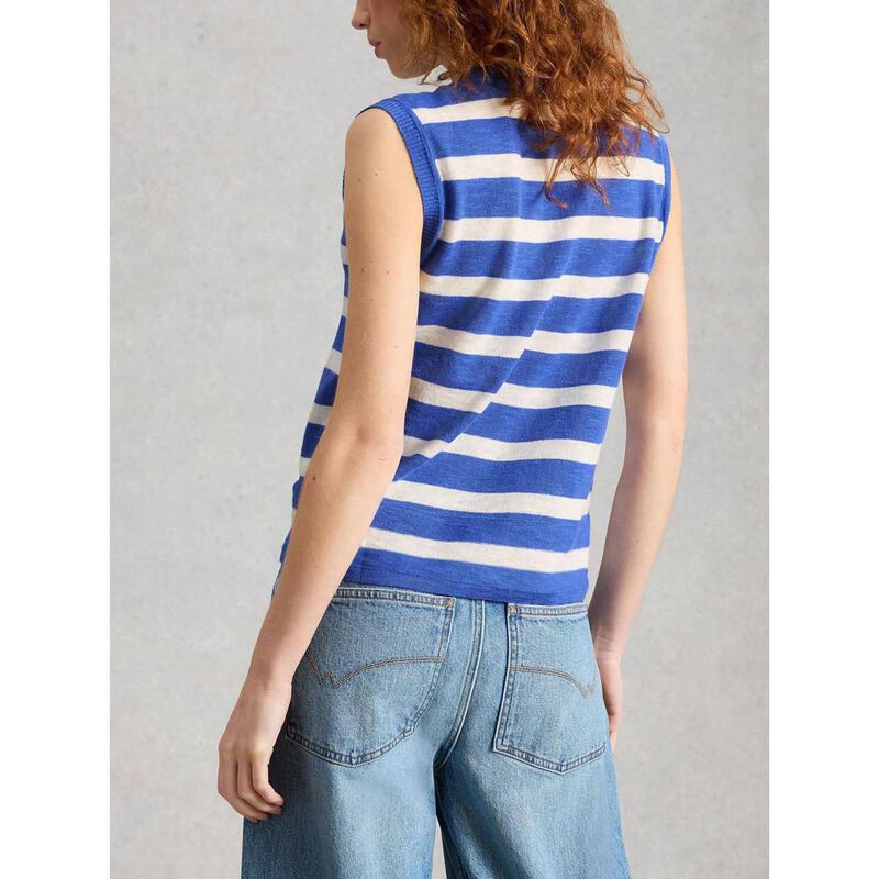 White Stuff Nova Linen Blend Stripe Tank image number 1
